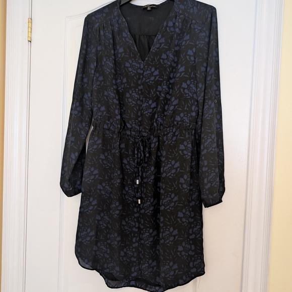 Dalia Black and Blue Long Sleeve Dress Size 2 - Picture 1 of 7